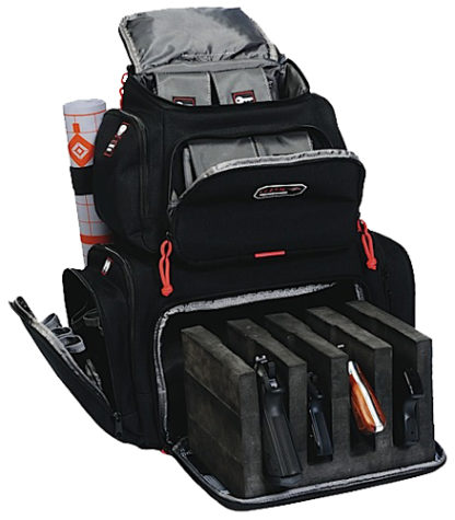 GPS Bags 1711BP Handgunner  Black 1000D Nylon Holds 4 Handguns