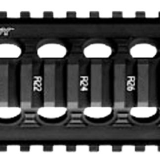 Troy Ind SRAIDIDD7BT00 Battle Rail Drop-In Enhanced 7" 6005A-T6 Aluminum Black Anodized for M16, M4