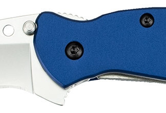 Kershaw 1620NB Scallion  2.40" Folding Drop Point Plain Bead Blasted 420HC SS Blade Navy Blue Anodized Aluminum Handle Includes Pocket Clip