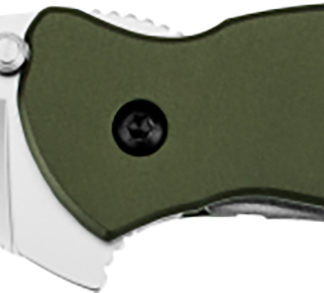 Kershaw 1620OL Scallion  2.40" Folding Drop Point Plain Bead Blasted 420HC SS Blade Olive Drab Anodized Aluminum Handle Includes Pocket Clip