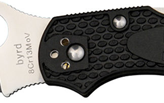 Spyderco BY10PBK2 Byrd Robin 2 Lightweight 2.43" Folding Drop Point Plain 8Cr13MoV SS Blade Black Bi-Directional Texturing FRN Handle Includes Pocket Clip
