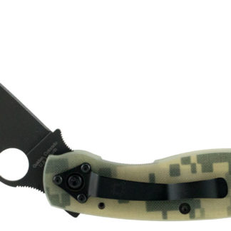 Spyderco C36GPCMOBK Military  4" Folding Modified Clip Point Plain Black DLC CPM S30V SS Blade Camo G10 Handle Includes Pocket Clip