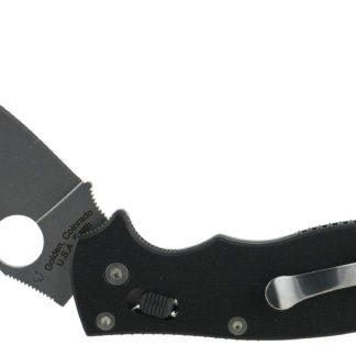 Spyderco C101GP2 Manix 2  3.37" Folding Drop Point Plain CPM S30V SS Blade Black G10 Handle Includes Pocket Clip