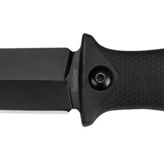 Kershaw 4007 Secret Agent  4.40" Fixed Spear Point Plain Black Oxide 8Cr13MoV SS Blade Black Glass-Filled Nylon Handle Includes Sheath