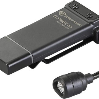 Streamlight 61126 ClipMate USB Clip-On Light  Black 0.2/0.5/10/70 Lumens White/Red LED