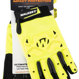 Walker's GWPSFHVFFIL2MD Impact Protection  Yellow/Black Synthetic/Synthetic Leather Medium