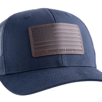 Magpul MAG1212-410 Standard Trucker Hat Navy Adjustable Snapback OSFA Structured Leather Patch