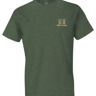Hornady Gear 31432 Hornady T-Shirt Logo Stamp Military Green Short Sleeve Medium