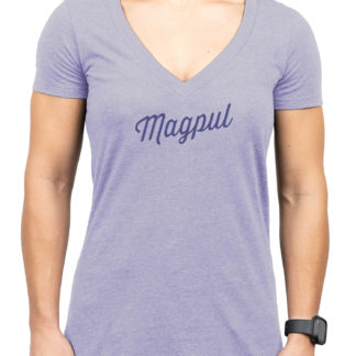 Magpul MAG1336-530-L Rover Script Women's Orchid Heather Cotton/Polyester Short Sleeve Large