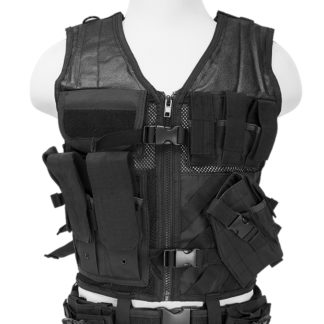 NcStar CTVL2916B Tactical  Vest XL-XXL Black PVC/Mesh Webbing